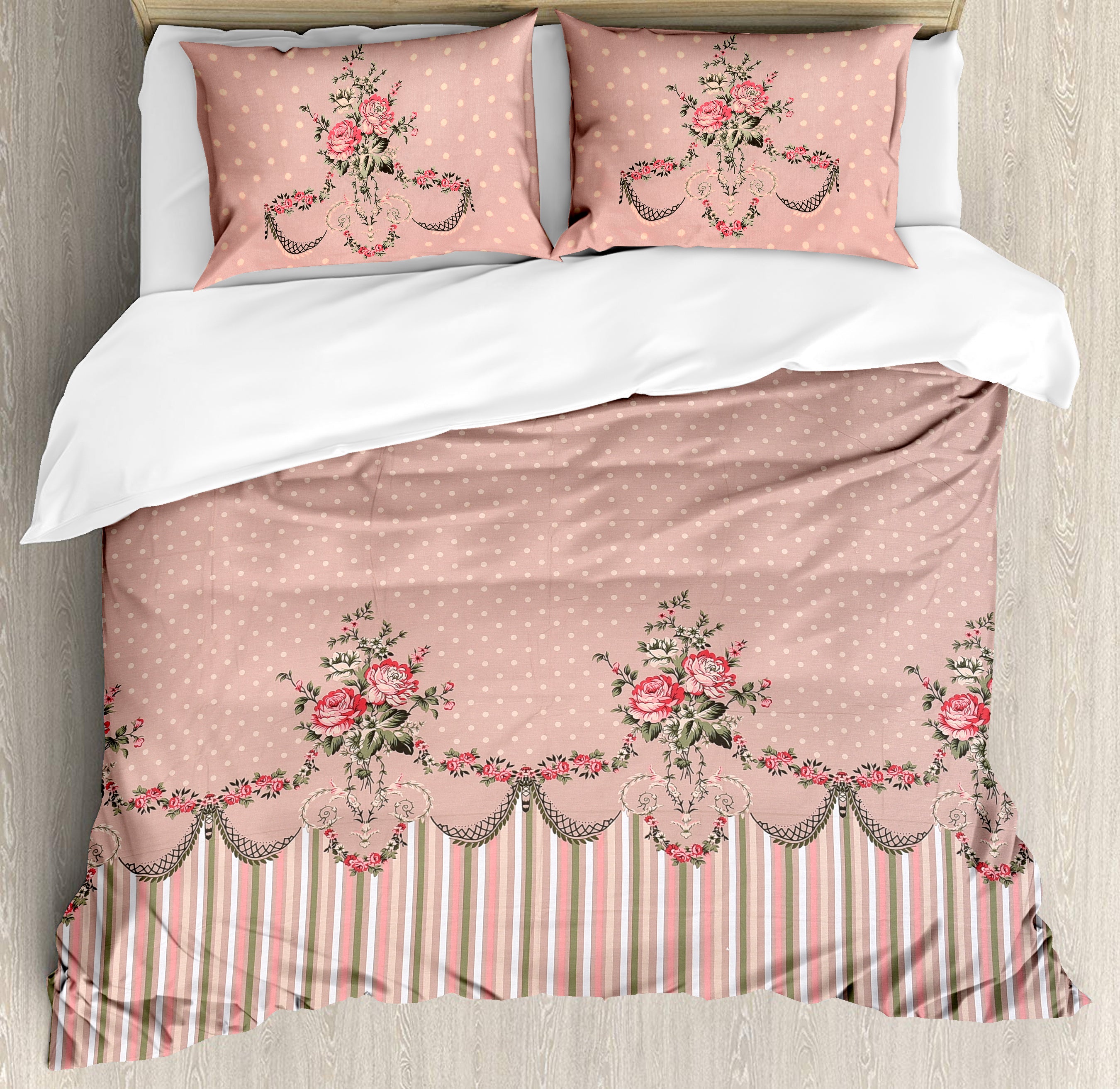 Kenslow 210 TC Cotton Bedsheet Set - Pink