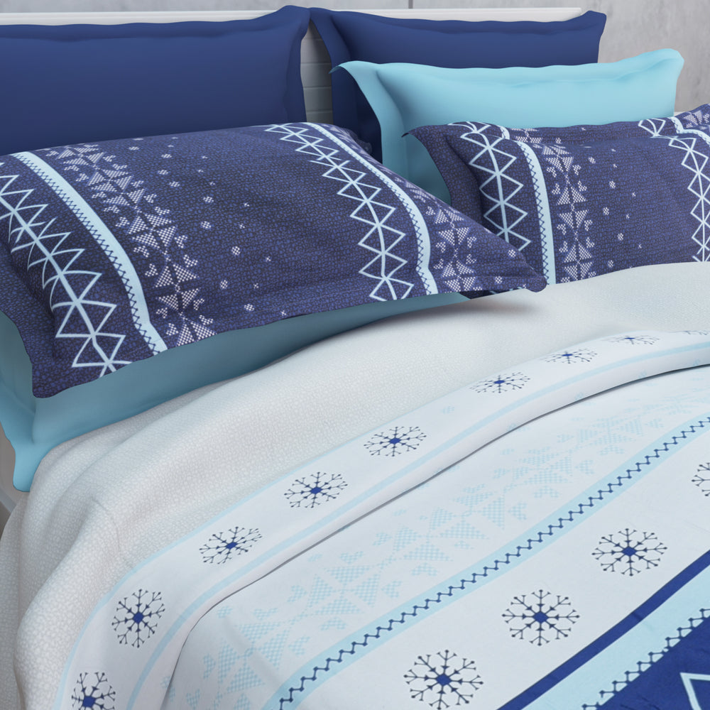 Tessaro 210 TC Cotton Bedsheet Set - Blue
