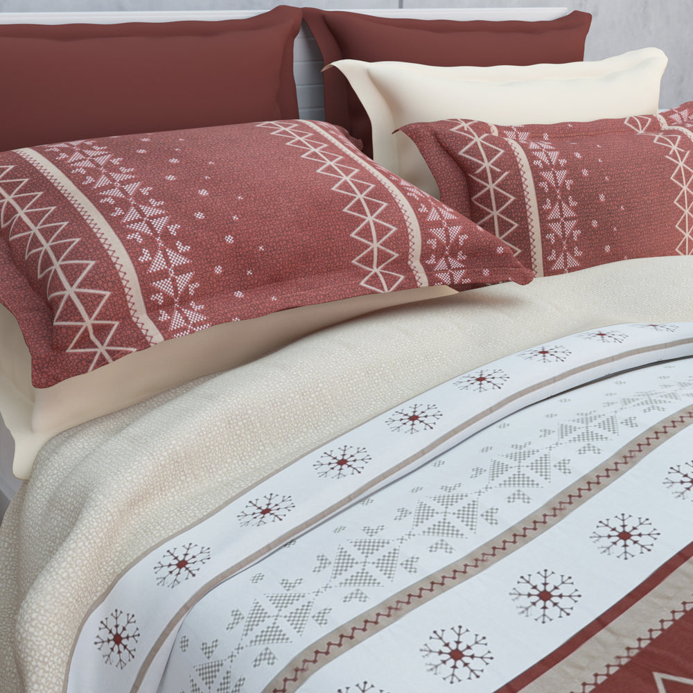 Tessaro 210 TC Cotton Bedsheet Set - Brown