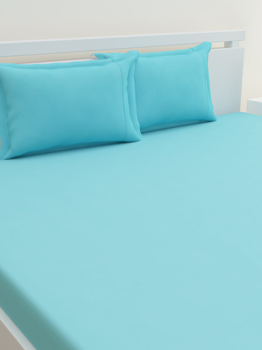 Melange Collection 300 TC Bedsheet Set - Aqua