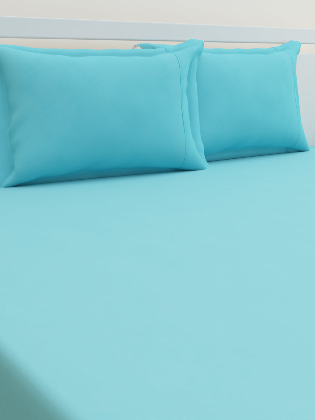 Melange Collection 300 TC Bedsheet Set - Aqua
