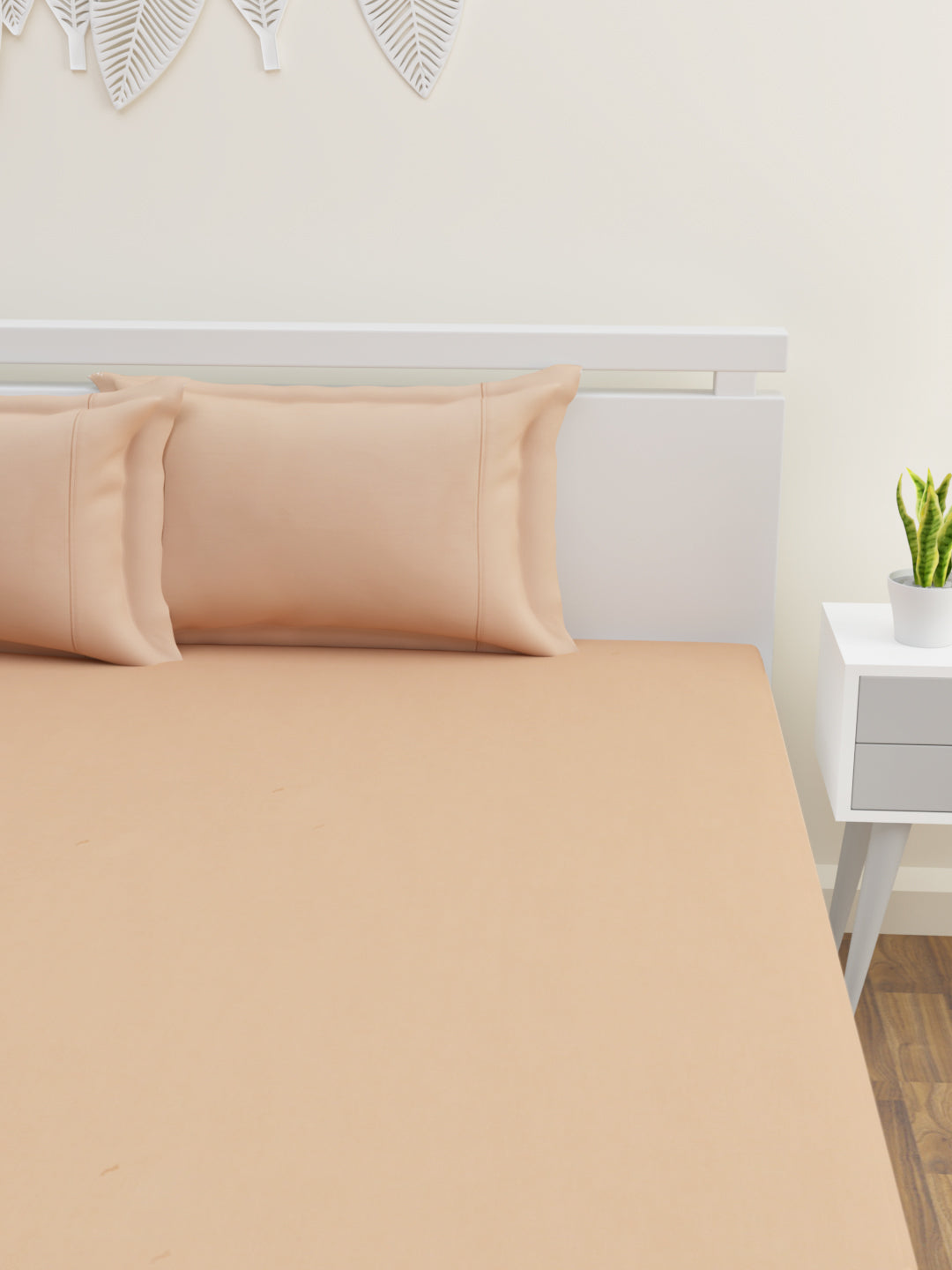 Melange Collection 300 TC Bedsheet Set - Beige