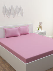 Melange Collection 300 TC Bedsheet Set - Pink