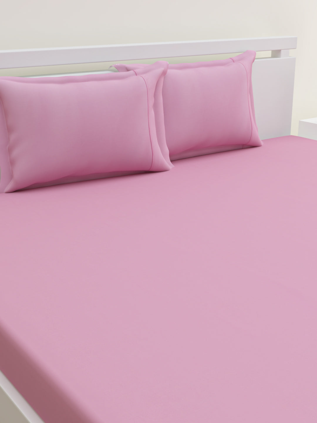 Melange Collection 300 TC Bedsheet Set - Pink