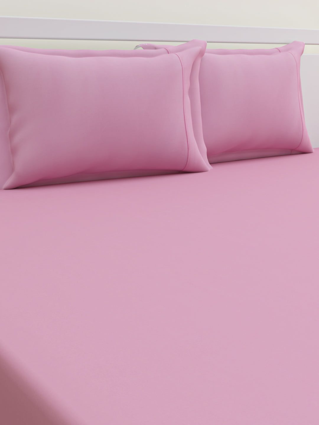 Melange Collection 300 TC Bedsheet Set - Pink