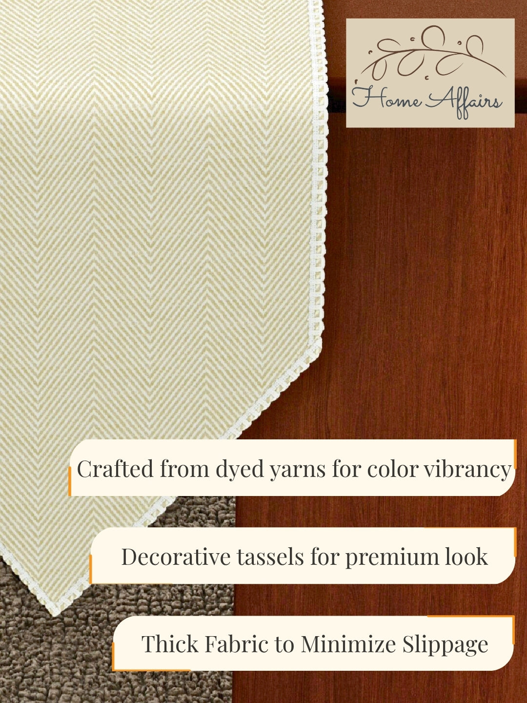 Portia Table Linen Collection - Table Runner - Natural