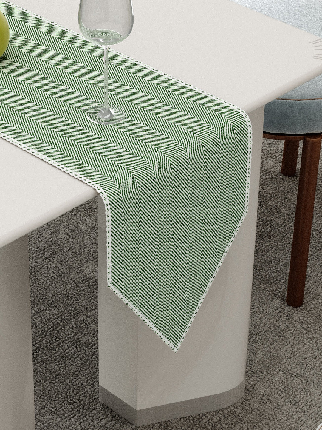 Portia Table Linen Collection - Table Runner - Green