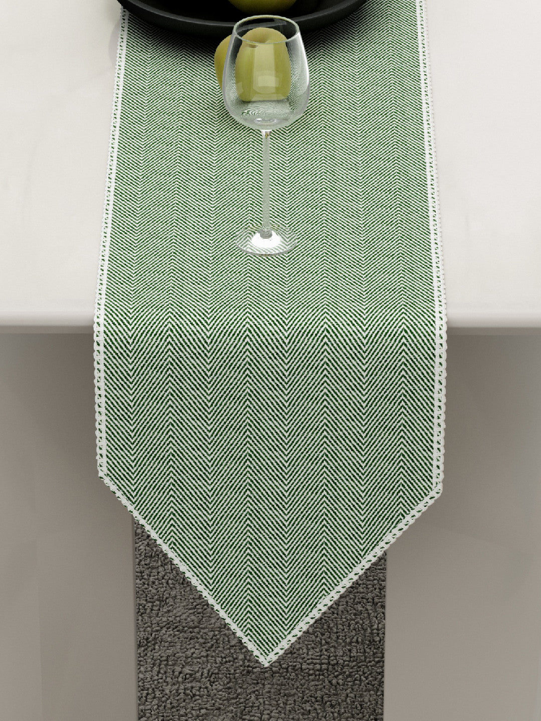 Portia Table Linen Collection - Table Runner - Green