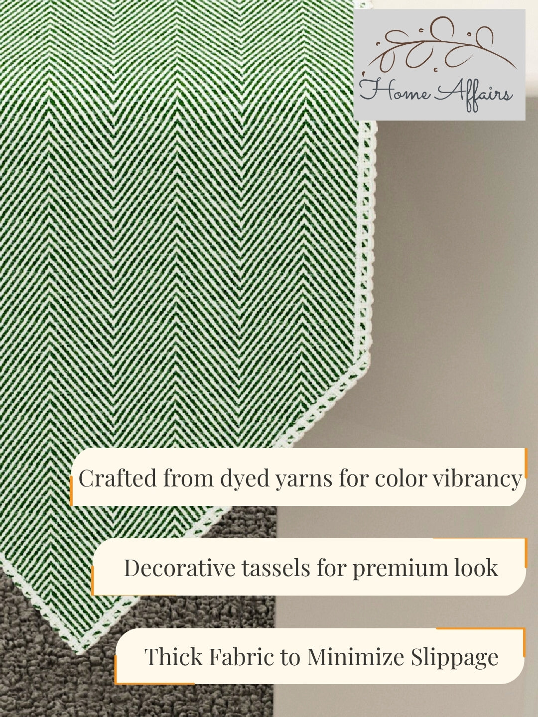 Portia Table Linen Collection - Table Runner - Green