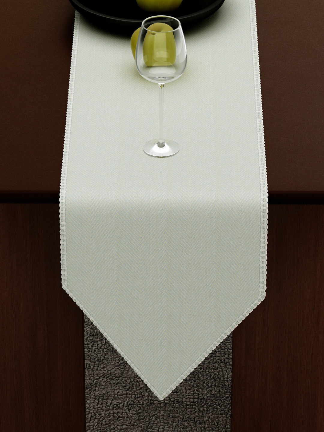 Portia Table Linen Collection - Table Runner - Light Grey
