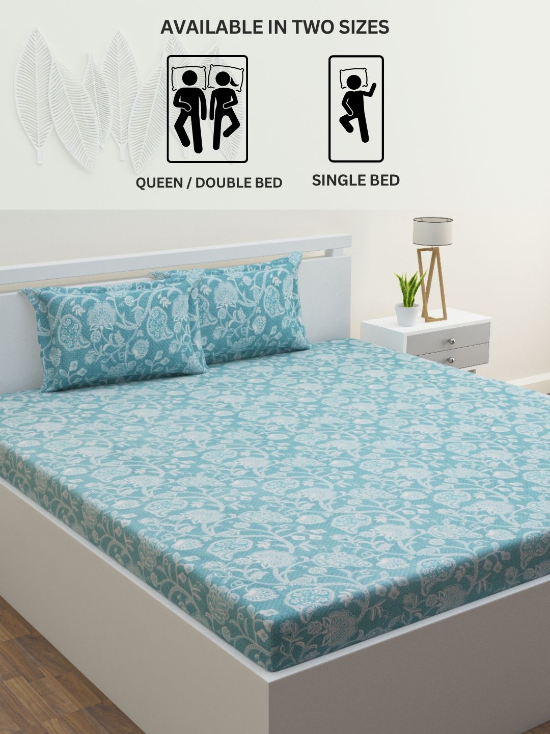 Niraaz Cotton Bedsheet Set | Everyday Bedwear - Blue