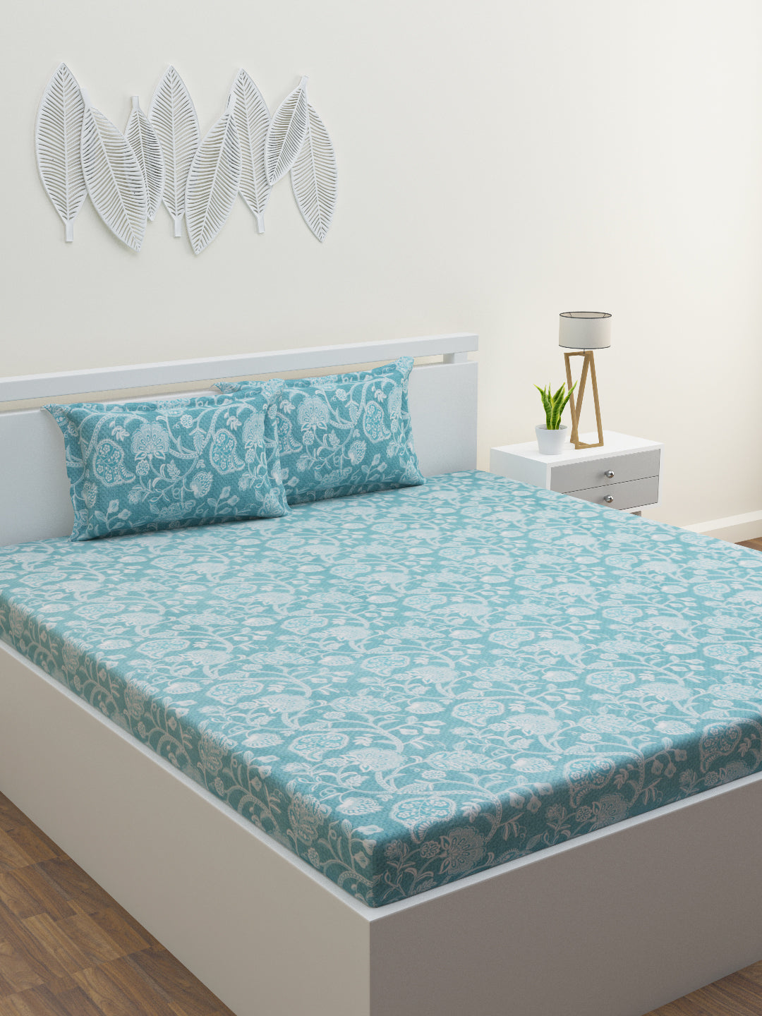 Niraaz Cotton Bedsheet Set | Everyday Bedwear - Blue