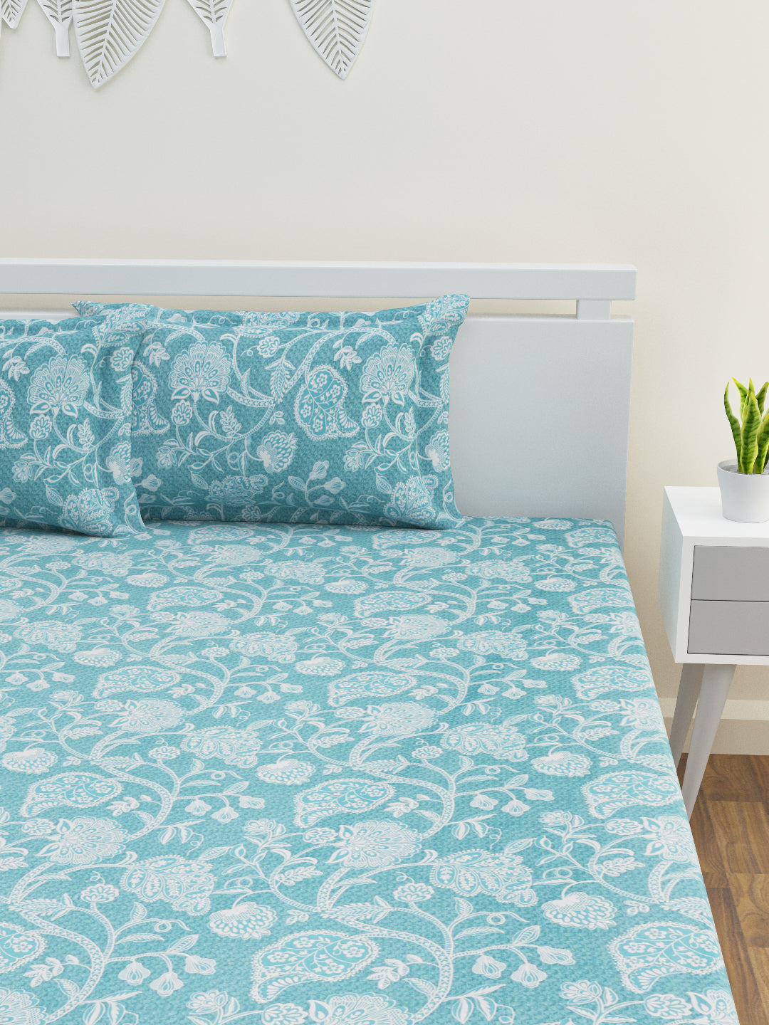 Niraaz Cotton Bedsheet Set | Everyday Bedwear - Blue