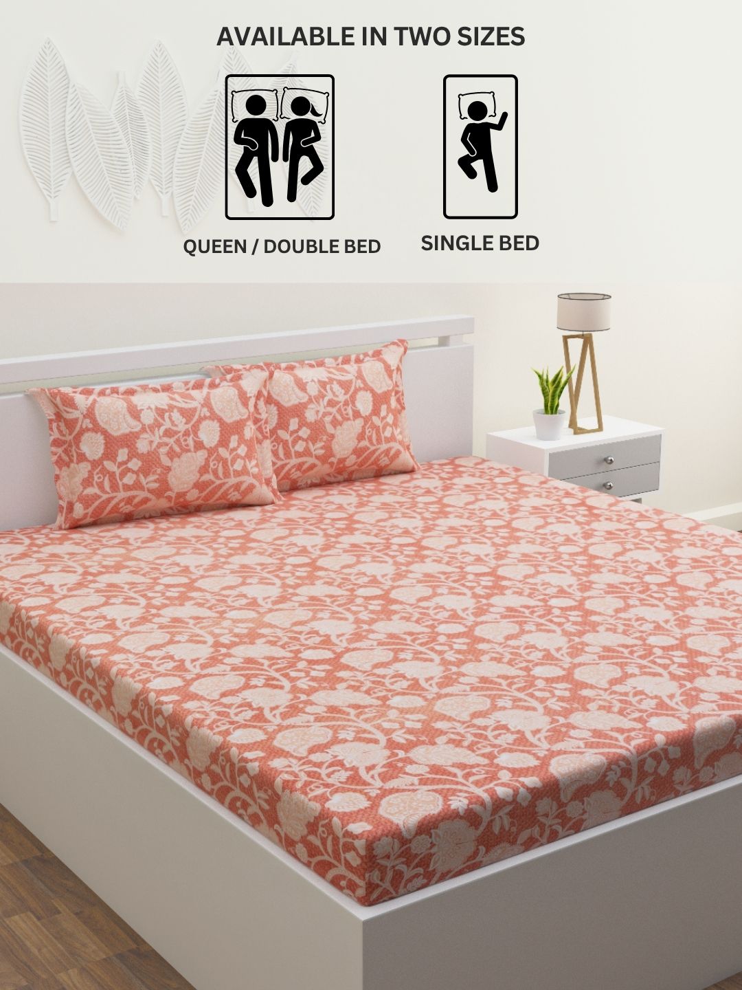 Niraaz Cotton Bedsheet Set | Everyday Bedwear - Red