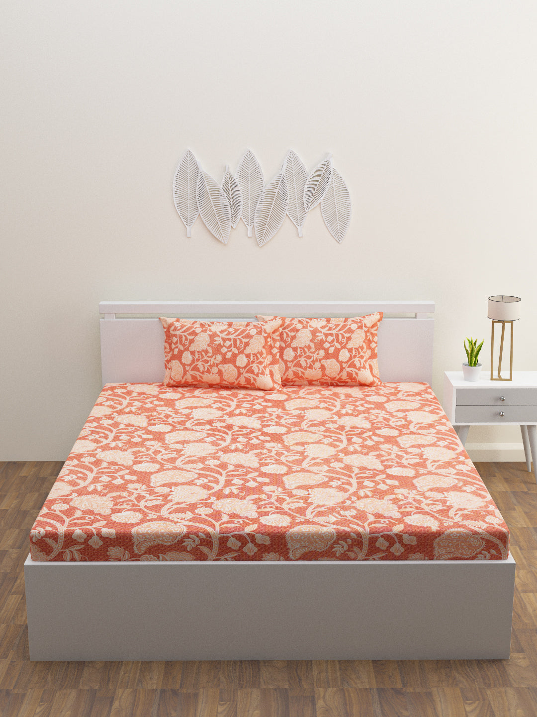 Niraaz Cotton Bedsheet Set | Everyday Bedwear - Red