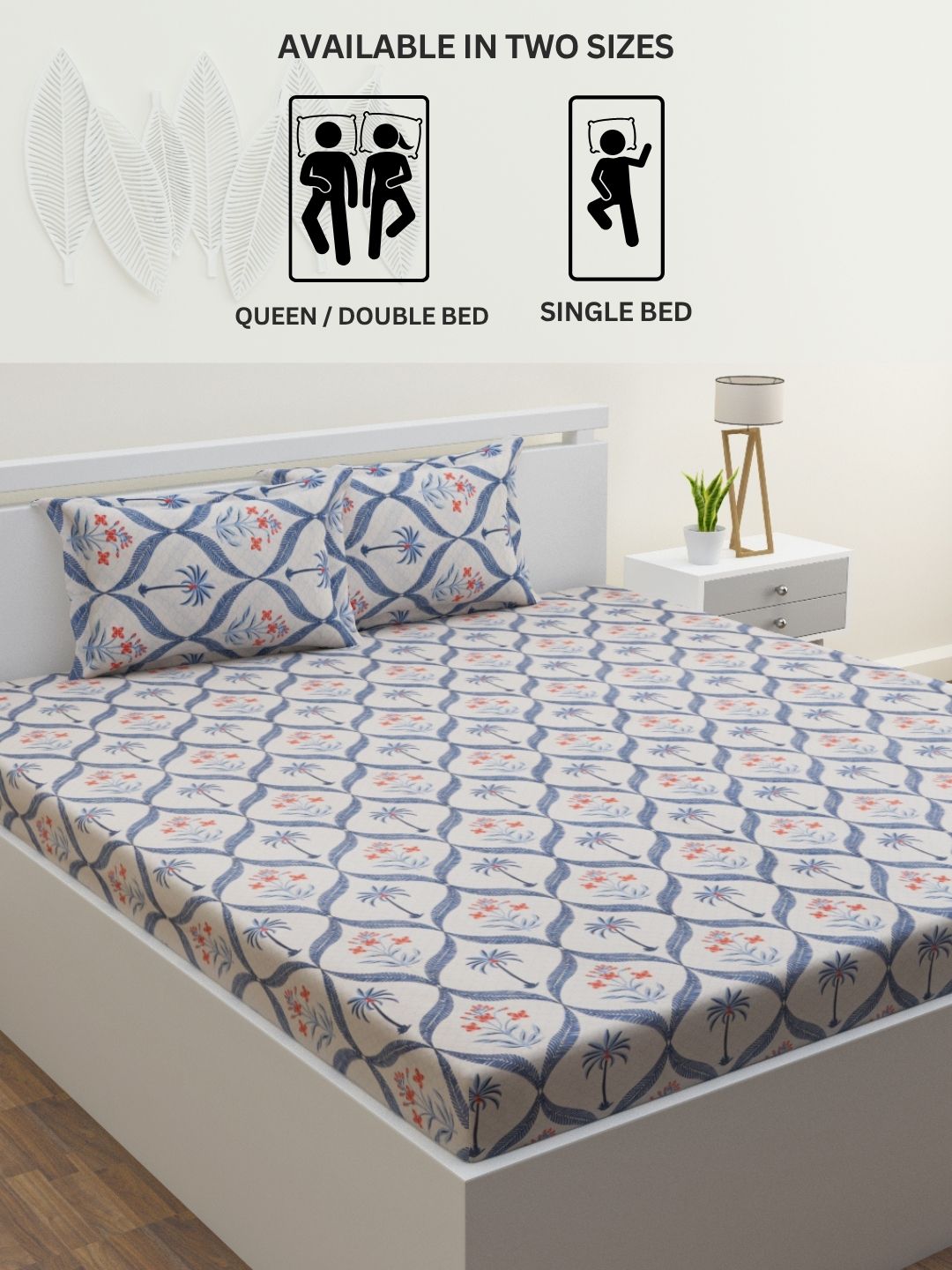 Saraya Cotton Bedsheet Set | Everyday Bedwear - Grey