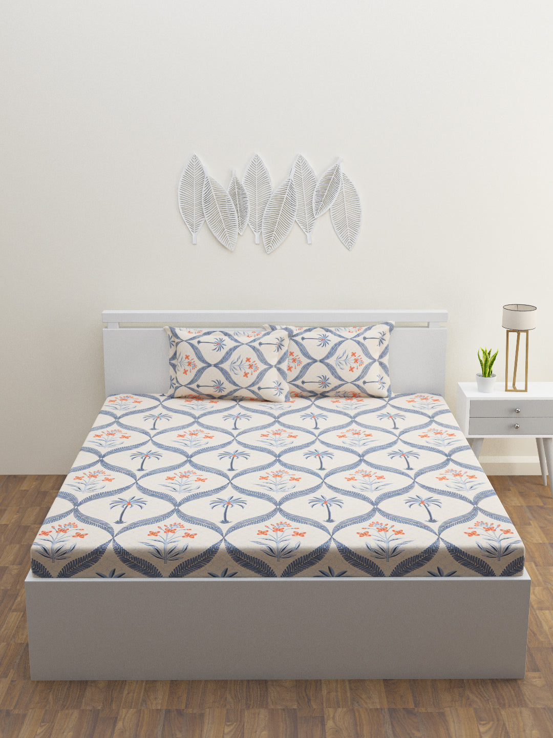 Saraya Cotton Bedsheet Set | Everyday Bedwear - Grey
