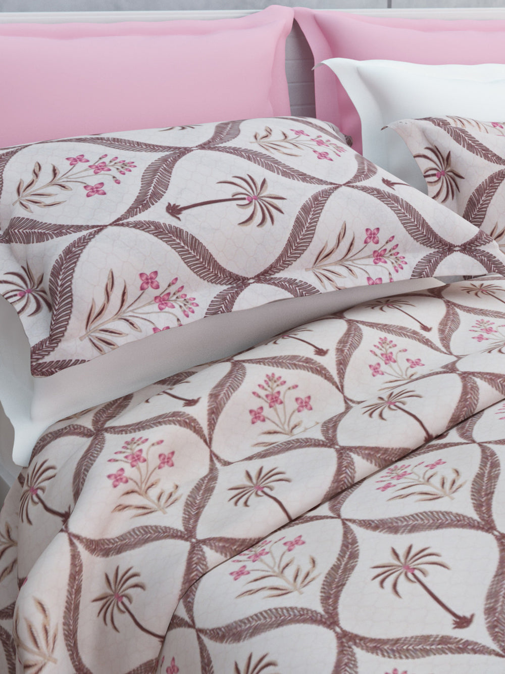 Saraya Cotton Bedsheet Set | Everyday Bedwear - Cream