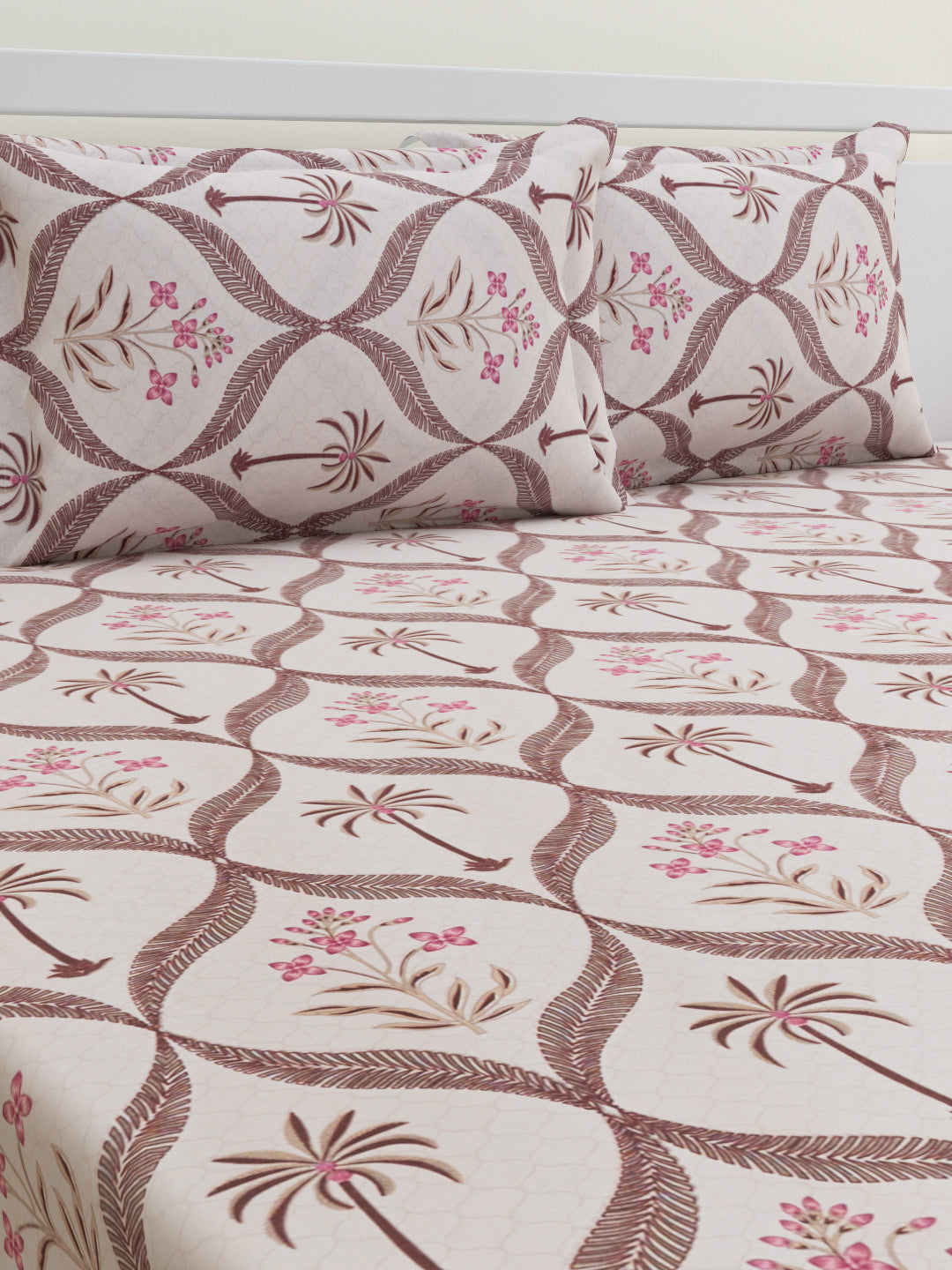 Saraya Cotton Bedsheet Set | Everyday Bedwear - Cream
