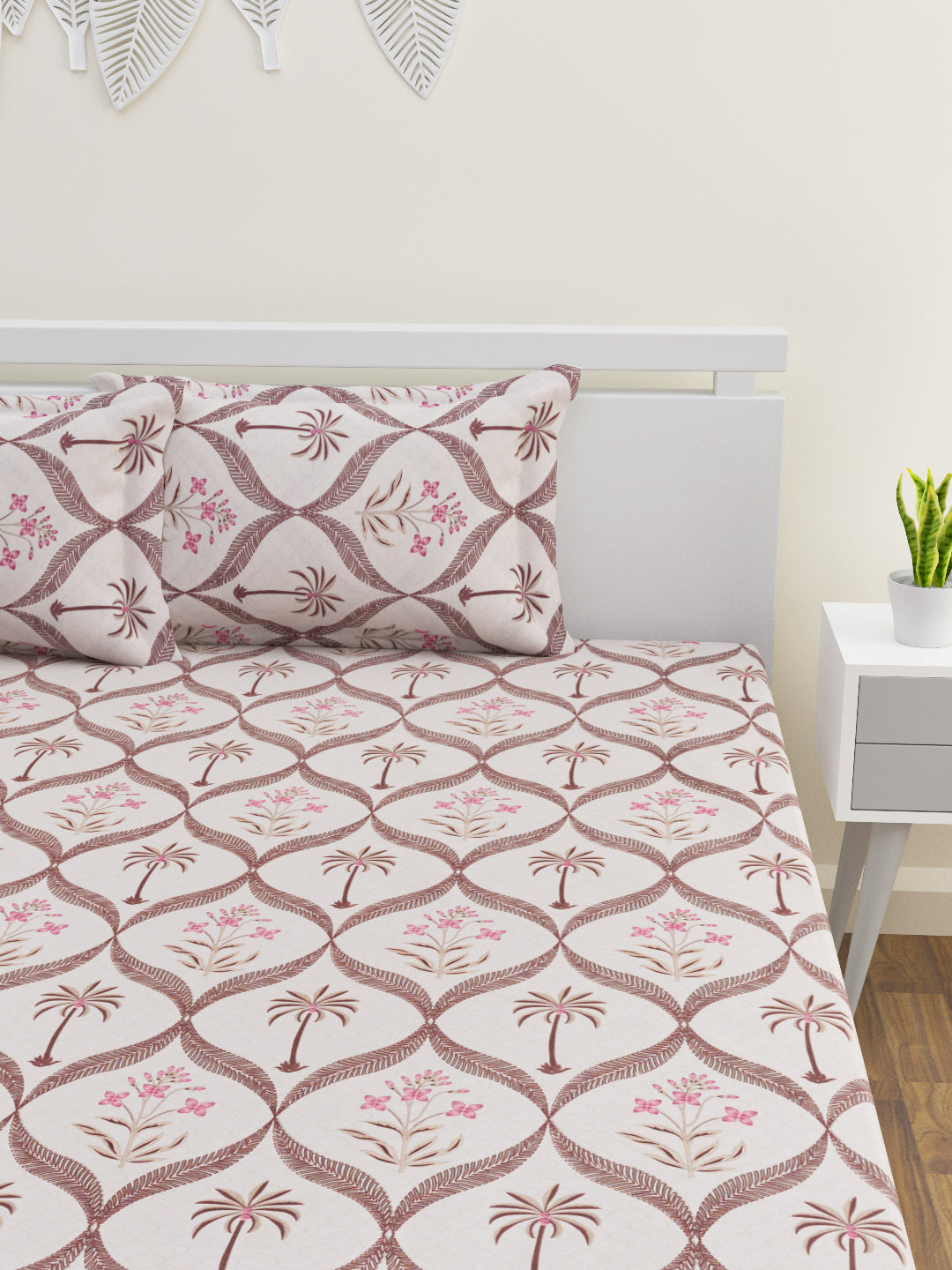 Saraya Cotton Bedsheet Set | Everyday Bedwear - Cream
