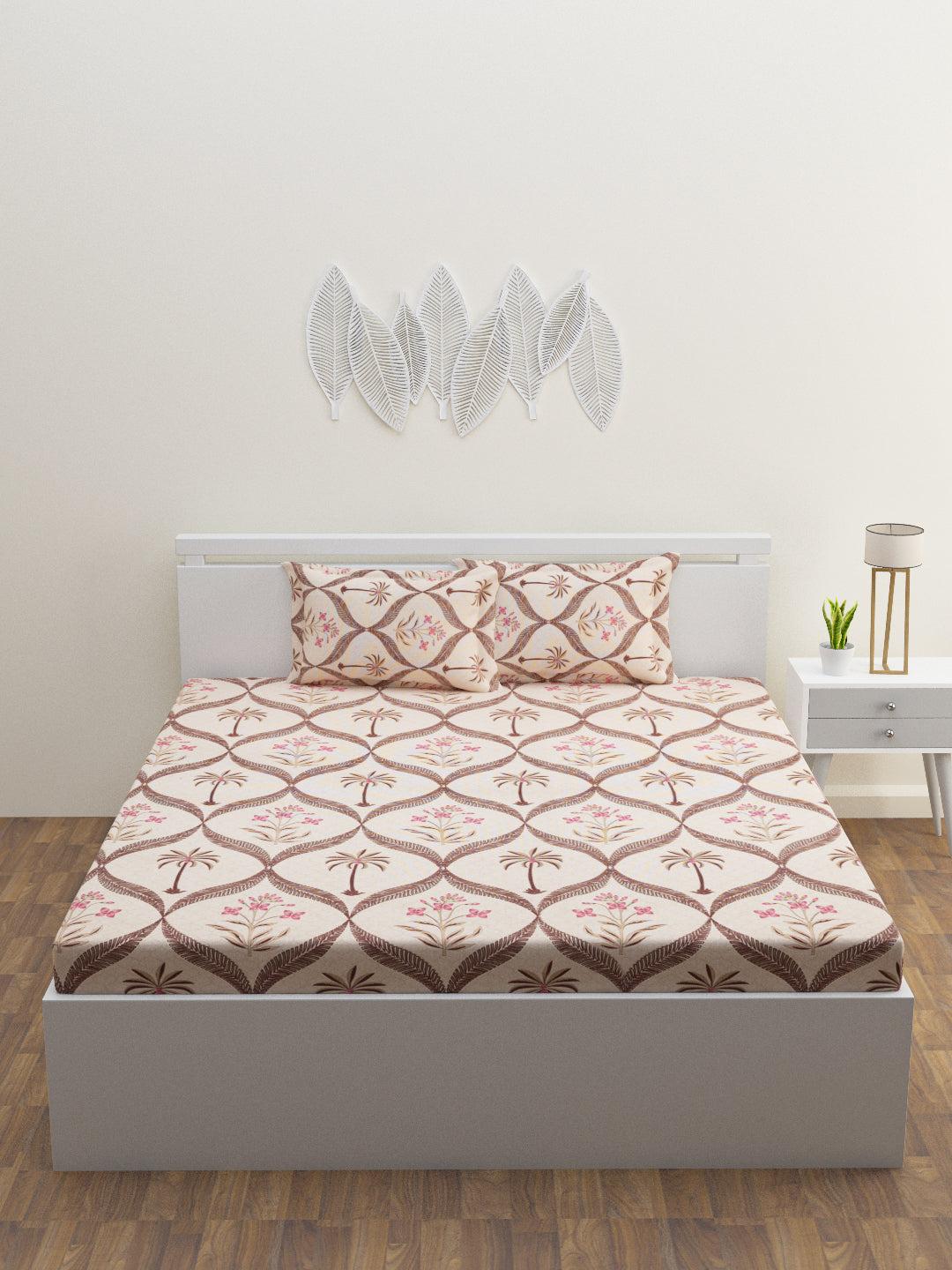 Saraya Cotton Bedsheet Set | Everyday Bedwear - Cream