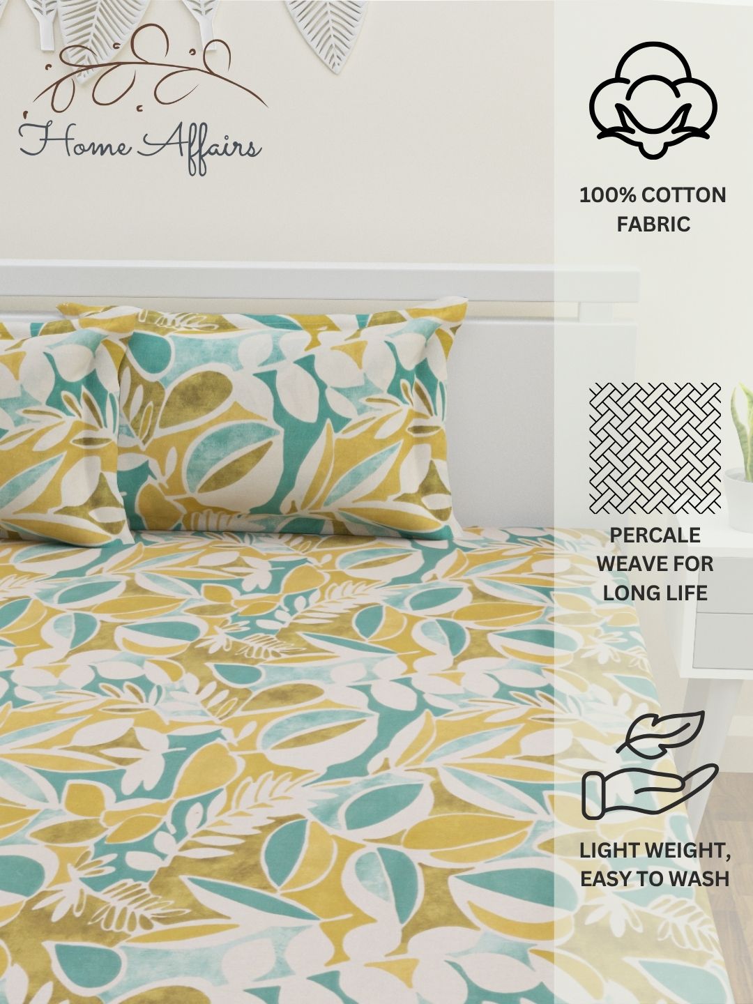 Lumari Cotton Bedsheet Set | Everyday Bedwear - Multi Color