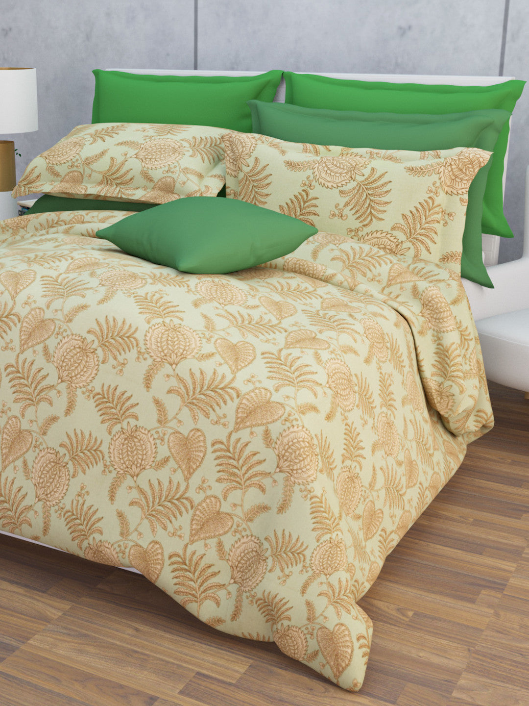 Sereen Cotton Bedsheet Set | Everyday Bedwear - Green