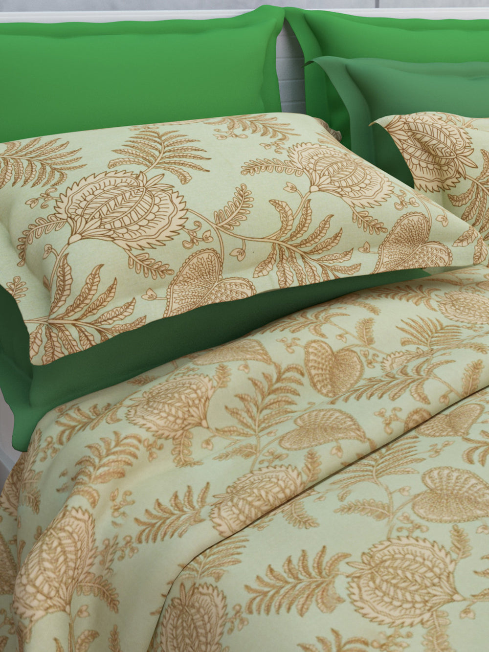 Sereen Cotton Bedsheet Set | Everyday Bedwear - Green