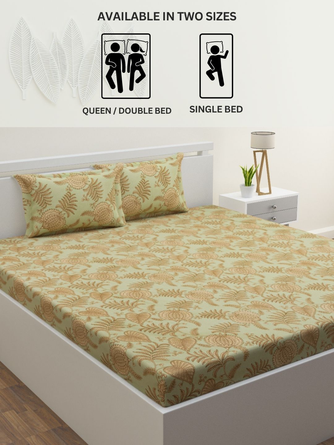 Sereen Cotton Bedsheet Set | Everyday Bedwear - Green
