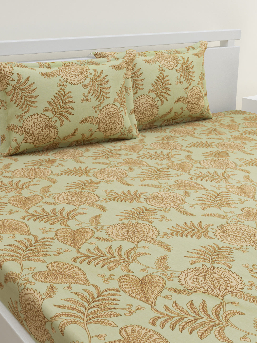 Sereen Cotton Bedsheet Set | Everyday Bedwear - Green