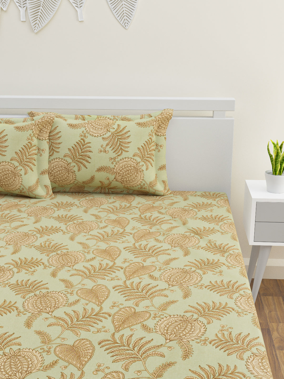 Sereen Cotton Bedsheet Set | Everyday Bedwear - Green