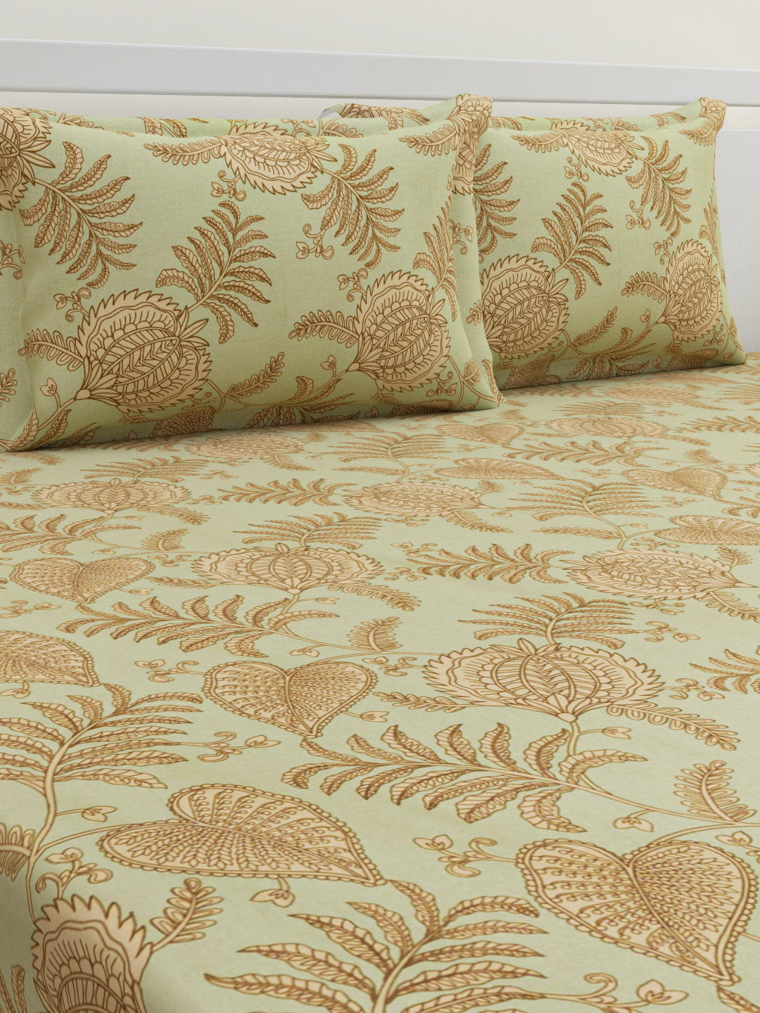 Sereen Cotton Bedsheet Set | Everyday Bedwear - Green