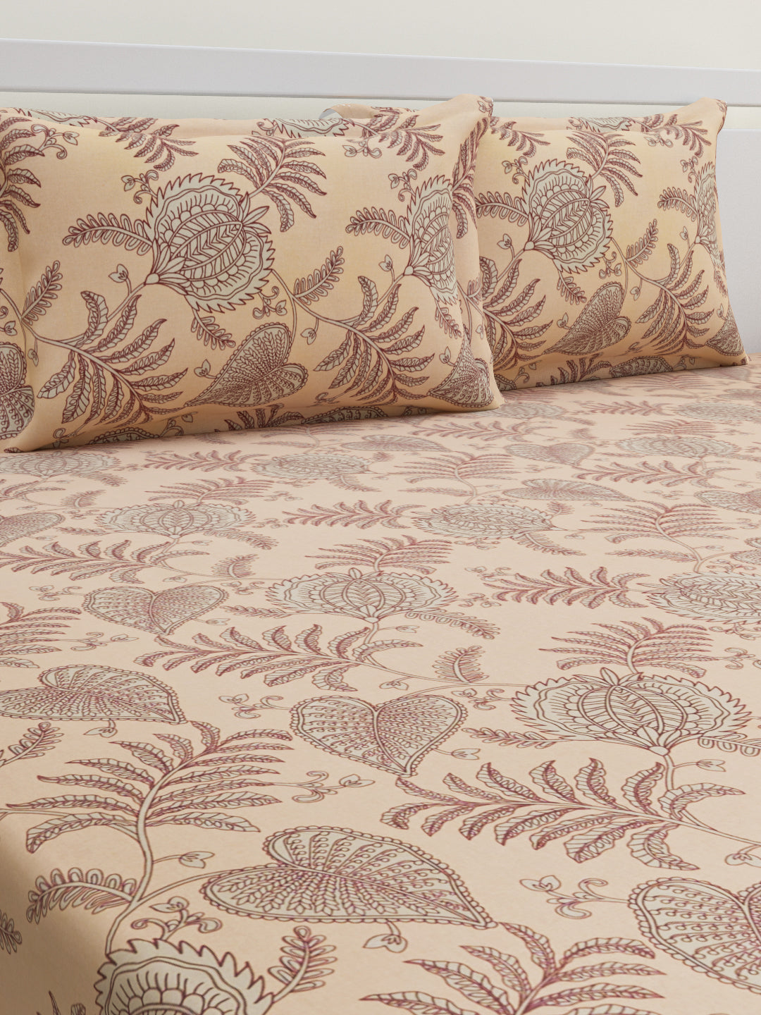 Sereen Cotton Bedsheet Set | Everyday Bedwear - Brown