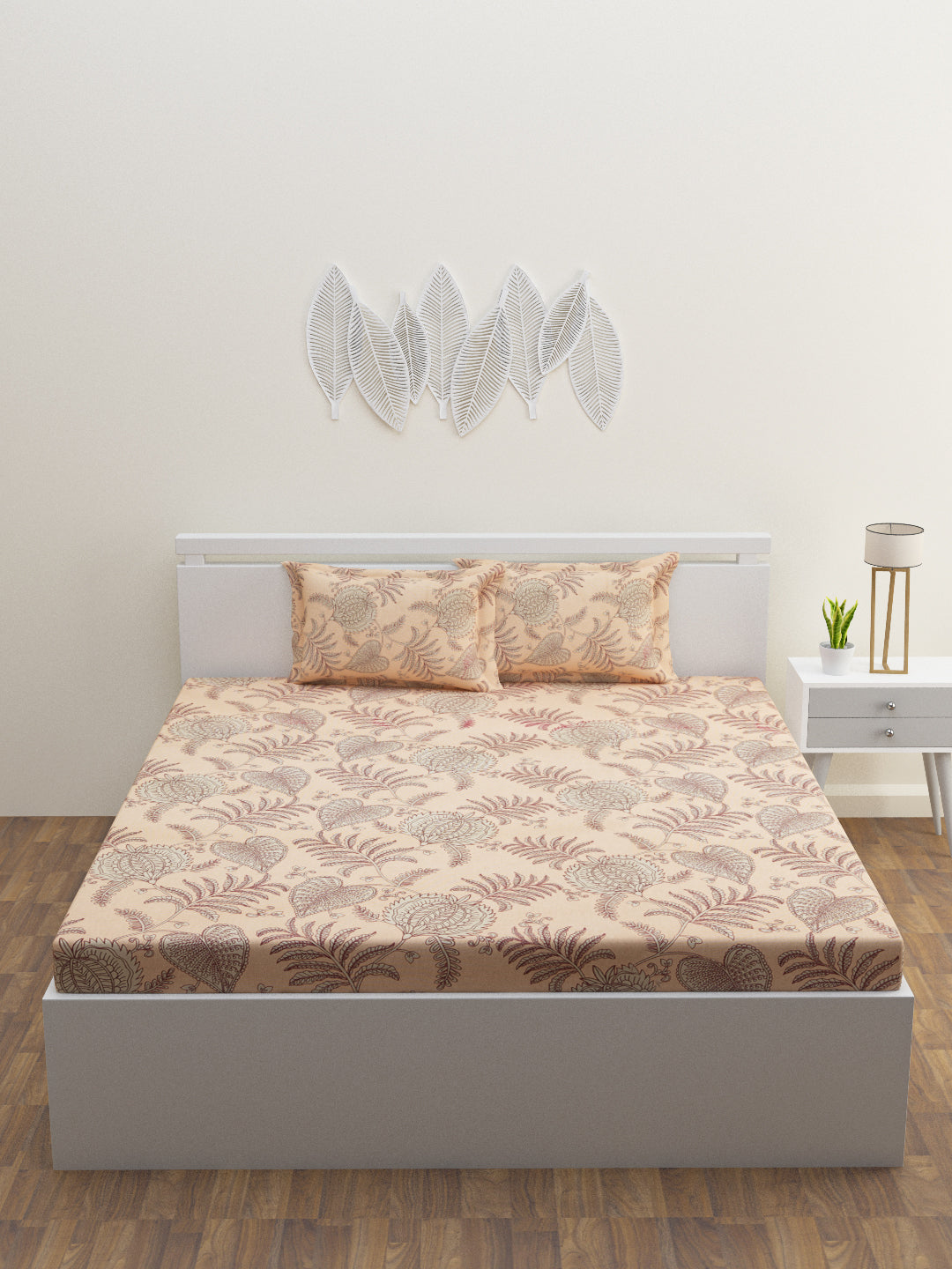 Sereen Cotton Bedsheet Set | Everyday Bedwear - Brown