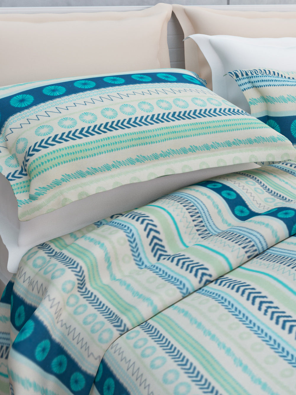 Tayra Cotton Bedsheet Set | Everyday Bedwear - Teal