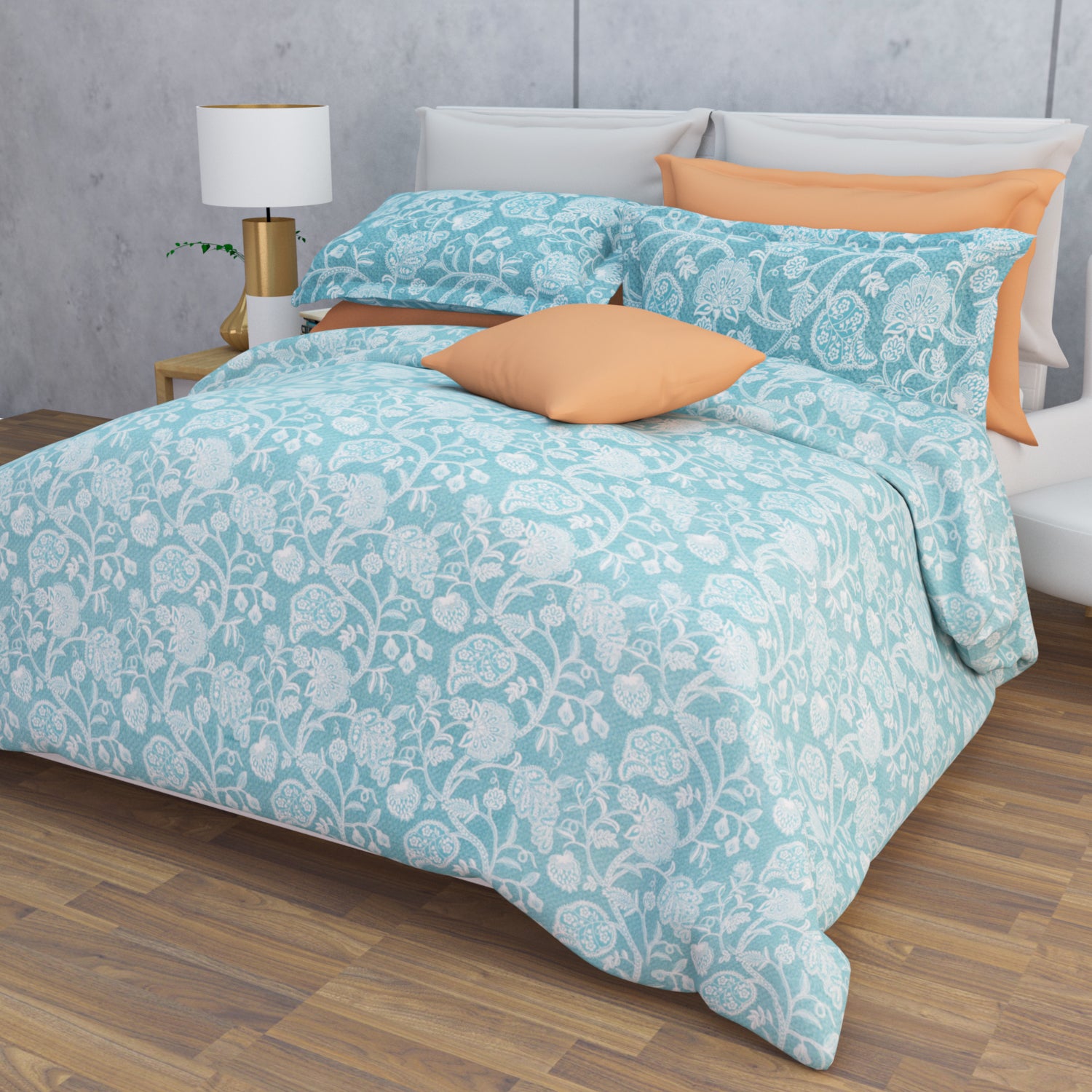 Niraaz Cotton Bedsheet Set | Everyday Bedwear - Blue