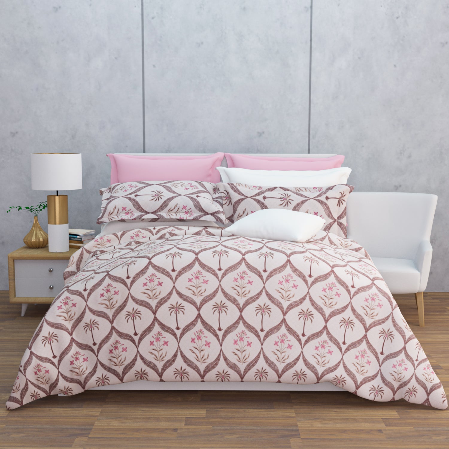 Saraya Cotton Bedsheet Set | Everyday Bedwear - Cream
