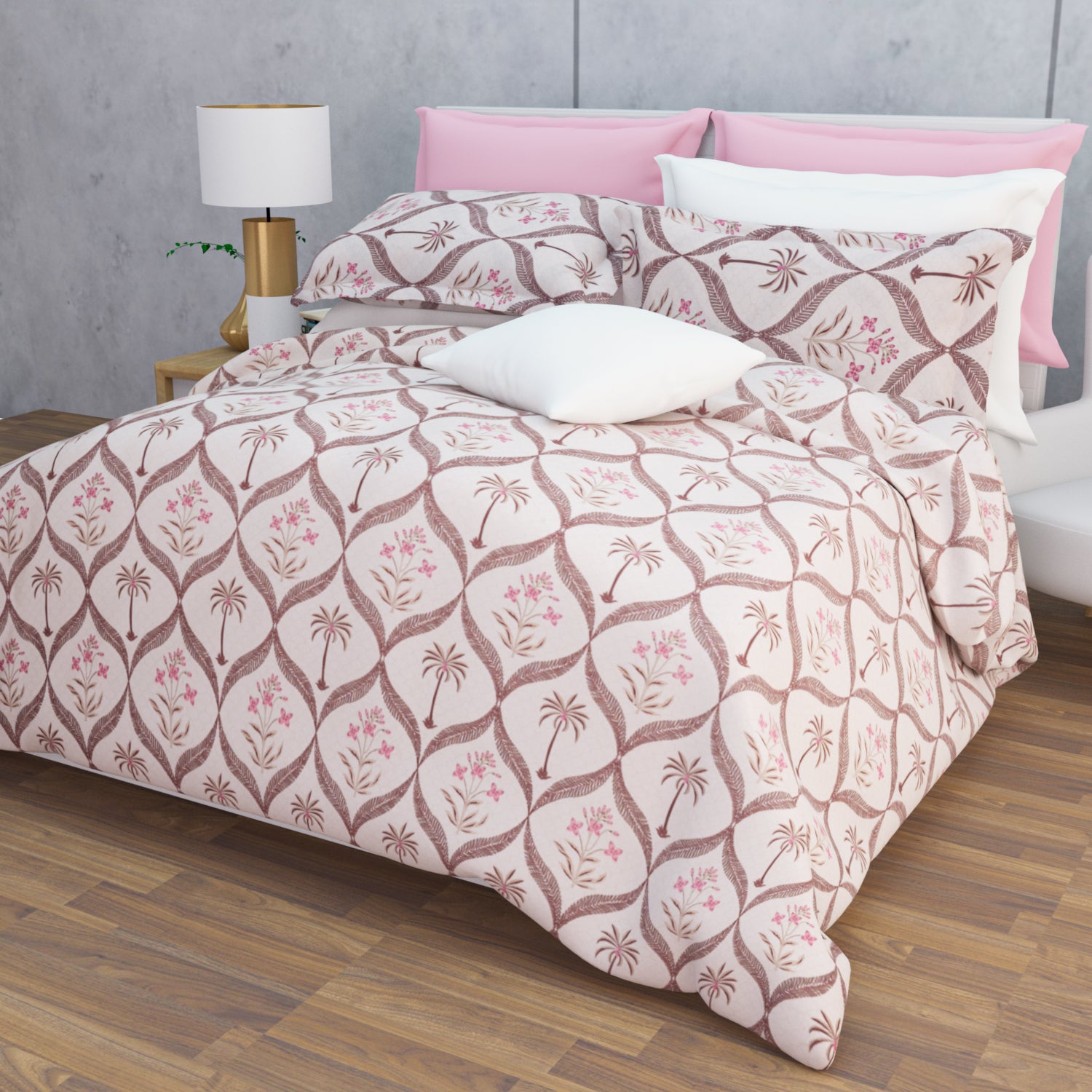 Saraya Cotton Bedsheet Set | Everyday Bedwear - Cream