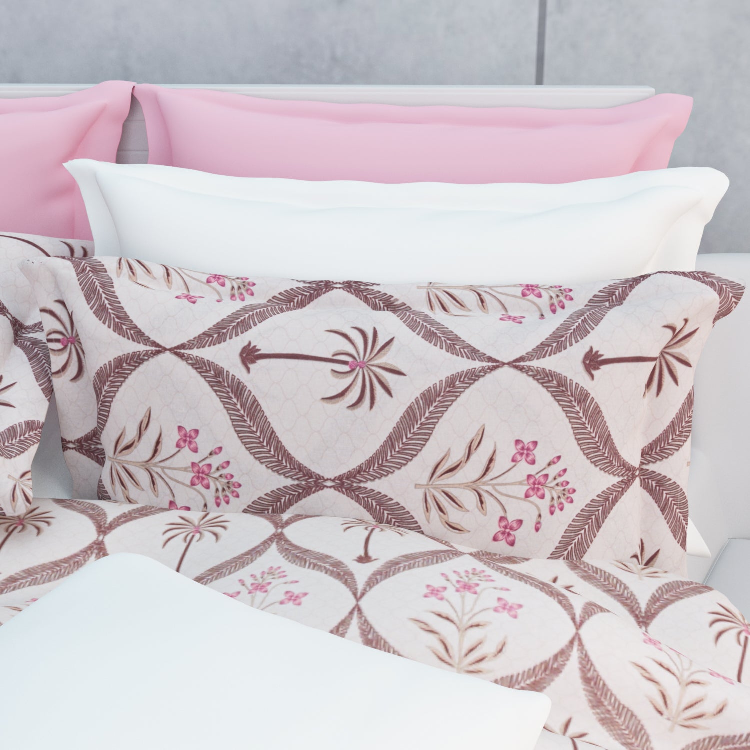 Saraya Cotton Bedsheet Set | Everyday Bedwear - Cream