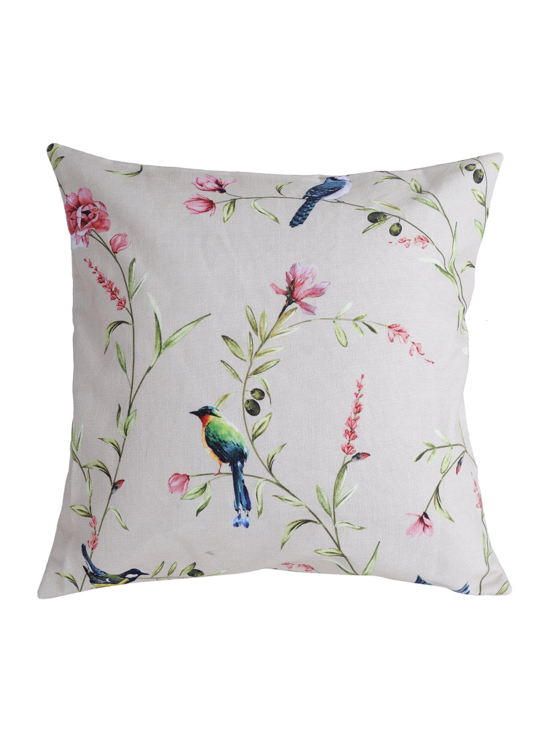 Vibgyor Cushion Cover Collection - Set of 2 - Robins - Cream