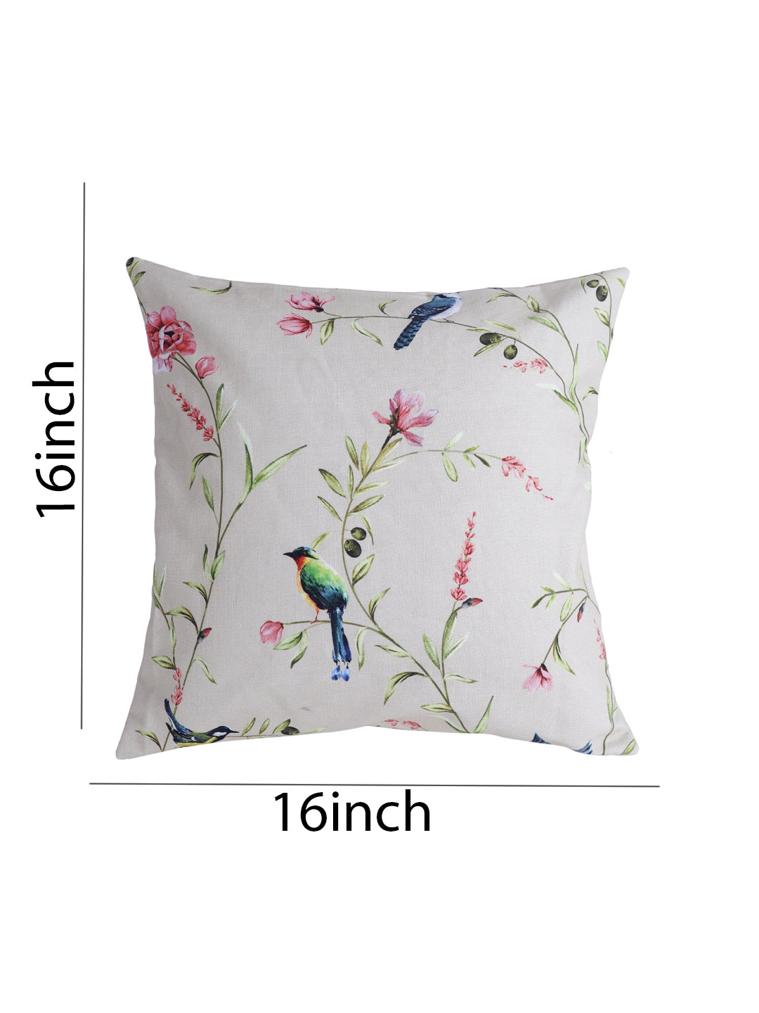 Vibgyor Cushion Cover Collection - Set of 2 - Robins - Cream