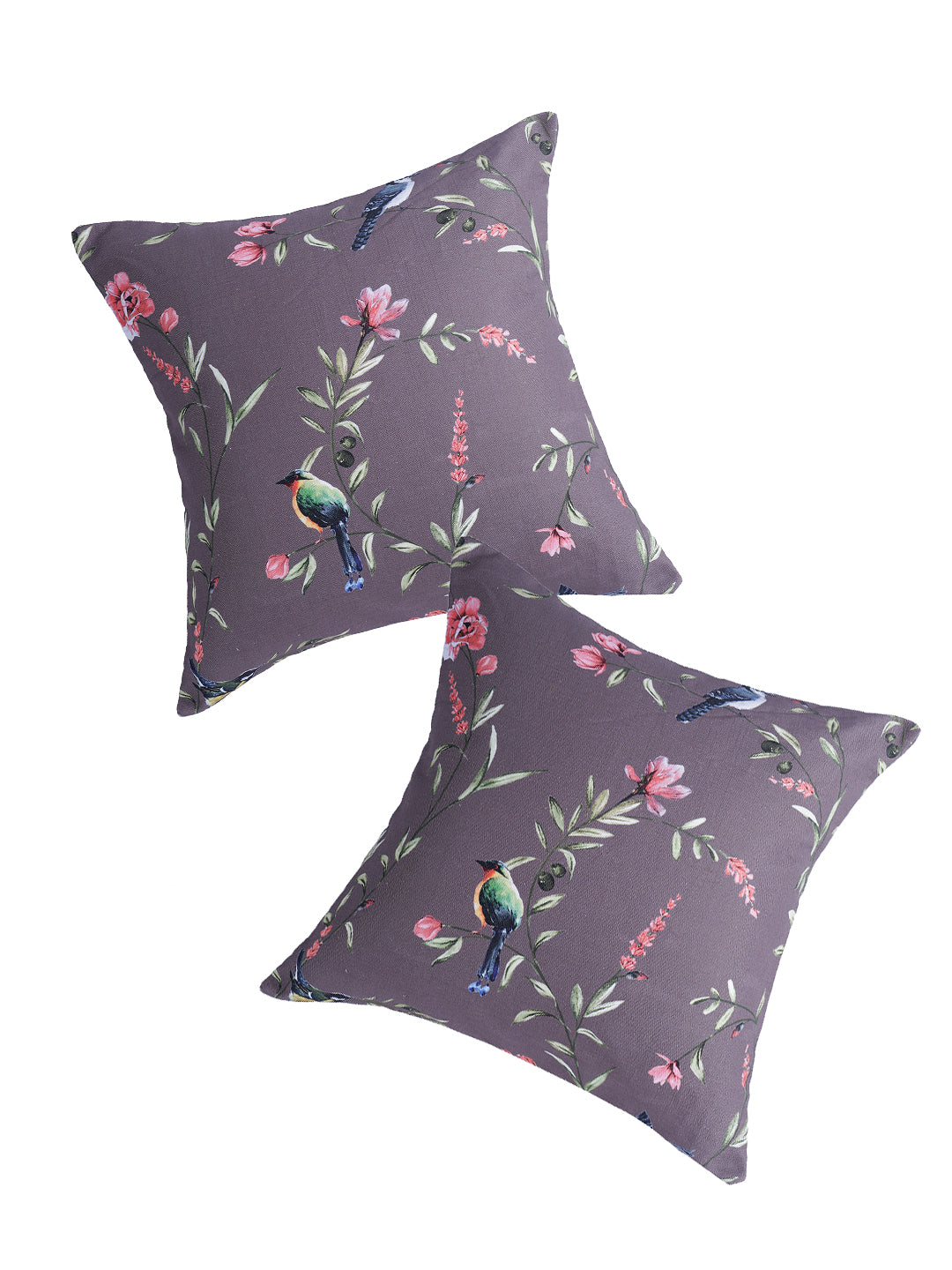 Vibgyor Cushion Cover Collection - Set of 2 - Robins - Brown