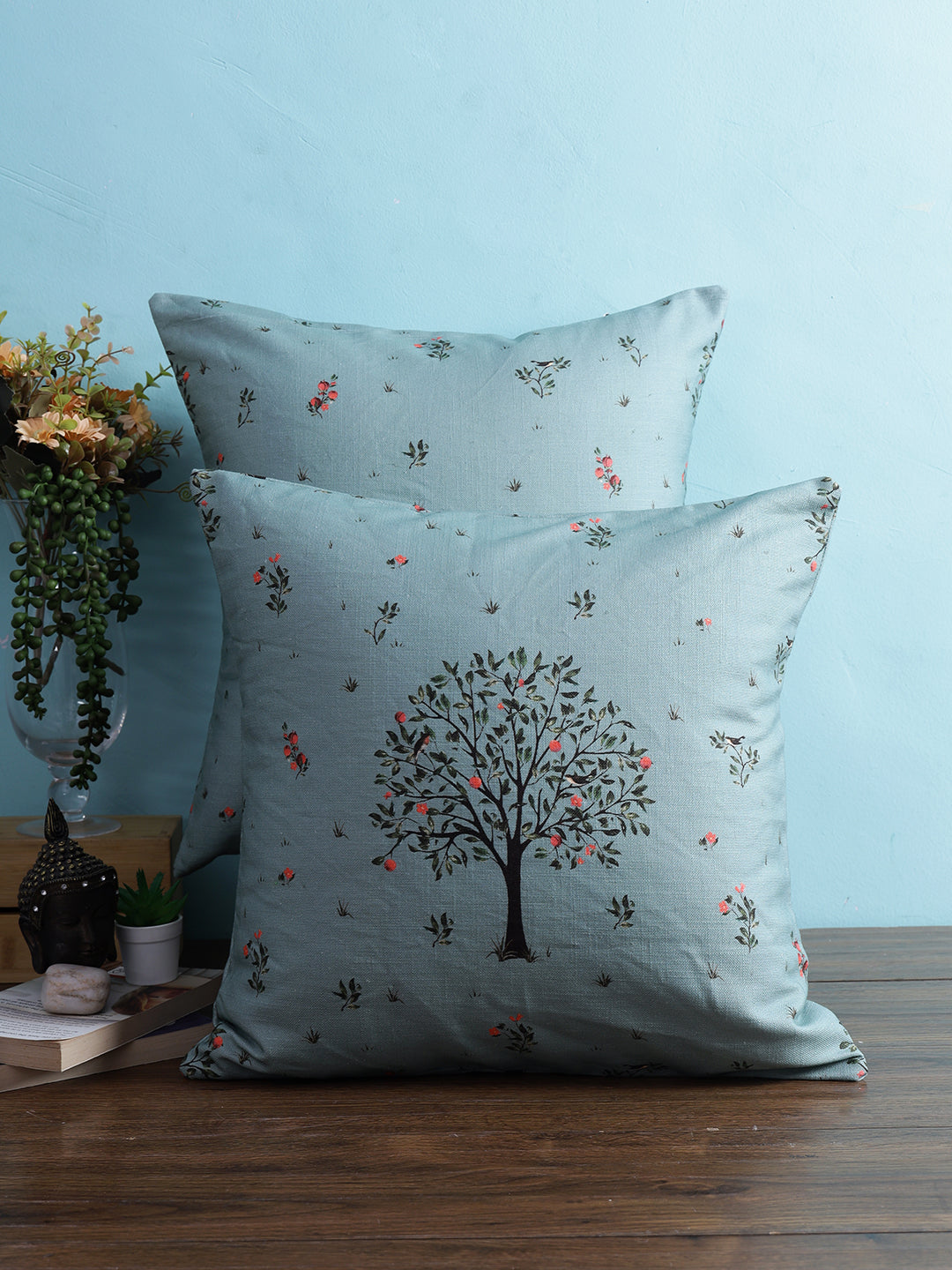 Vibgyor Cushion Cover Collection - Set of 2 - Tree if life - Green