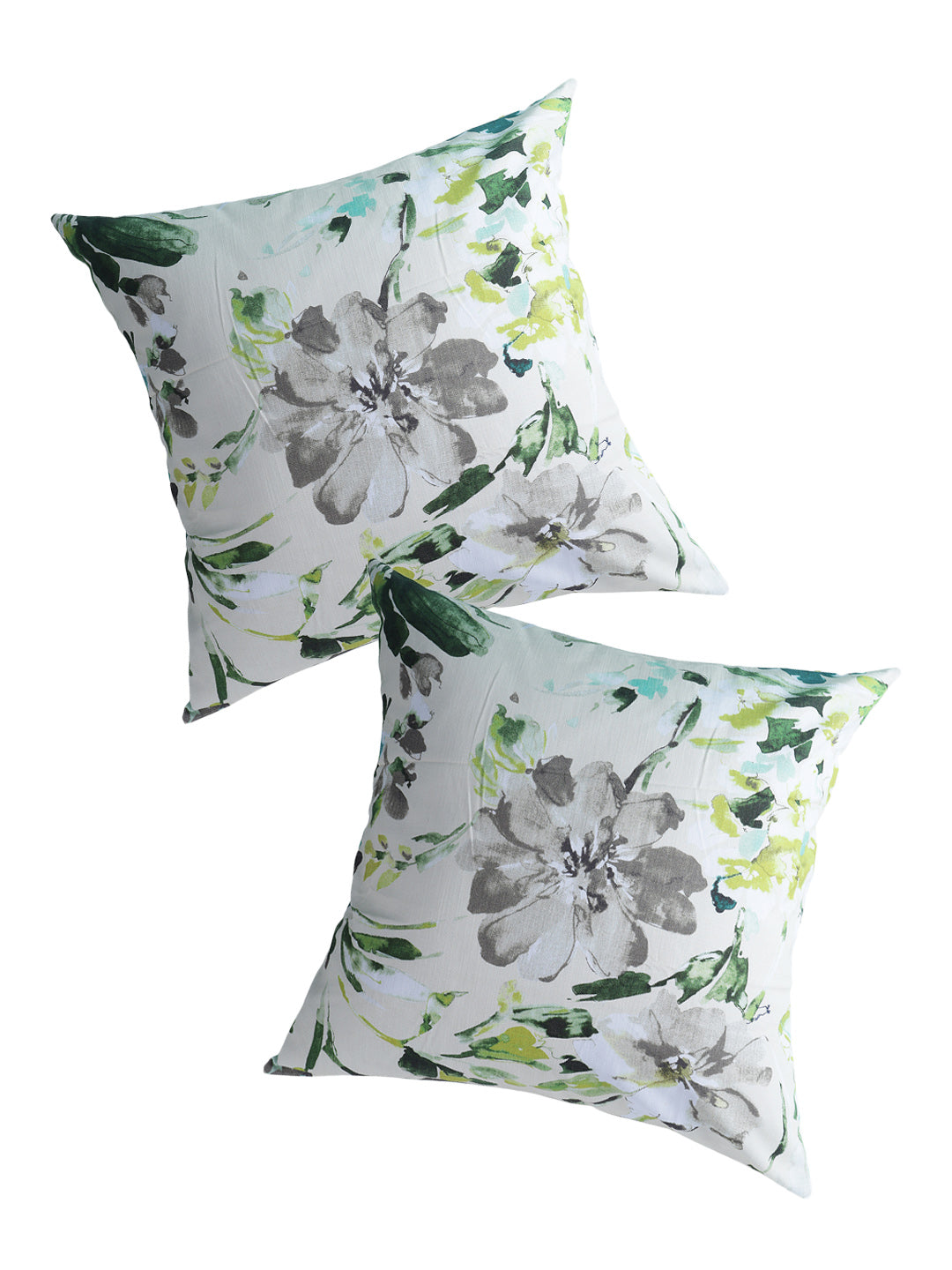 Vibgyor Cushion Cover Collection - Set of 2 - Aqua Flower