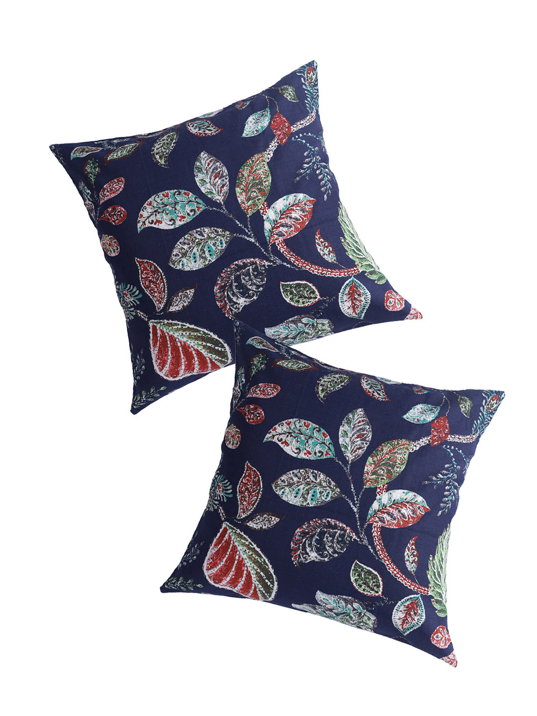 Vibgyor Cushion Cover Collection - Set of 2 - Dusky Leaf
