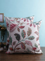 Vibgyor Cushion Cover Collection - Set of 2 - Rosy Leaf